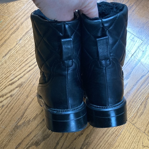 Aquatalia Black Quilted Sherling Lace-Up Boots size 9.5 - Picture 8 of 13